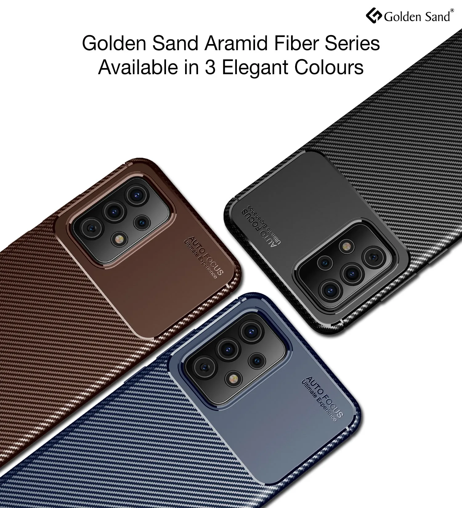 Aramid Fibre Series Shockproof Armor Back Cover for Samsung Galaxy A72, 6.7 inch, Brown