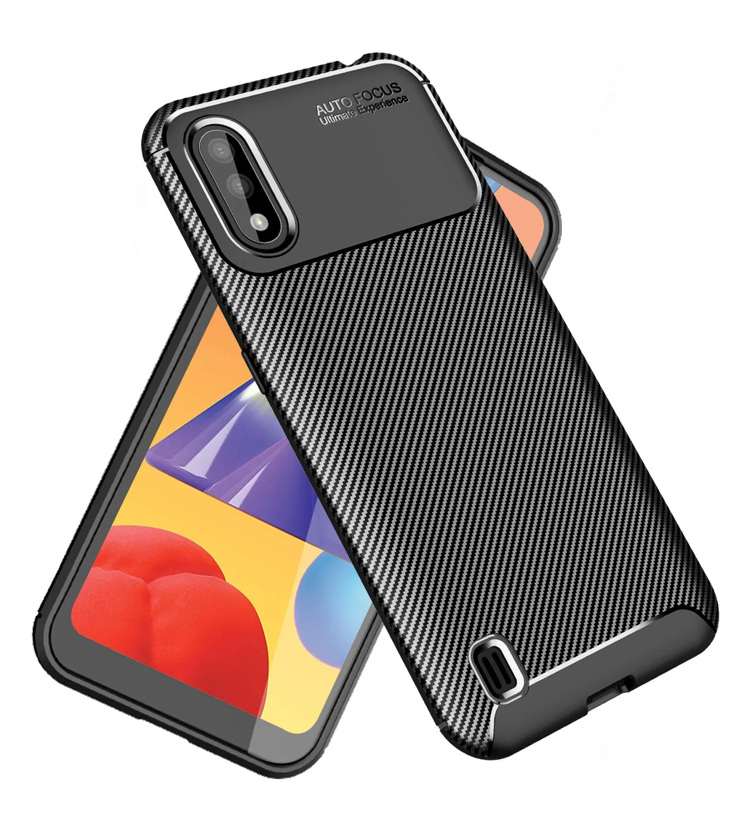 Aramid Fibre Series Shockproof Armor Back Cover for Samsung Galaxy M01, Mirage Black