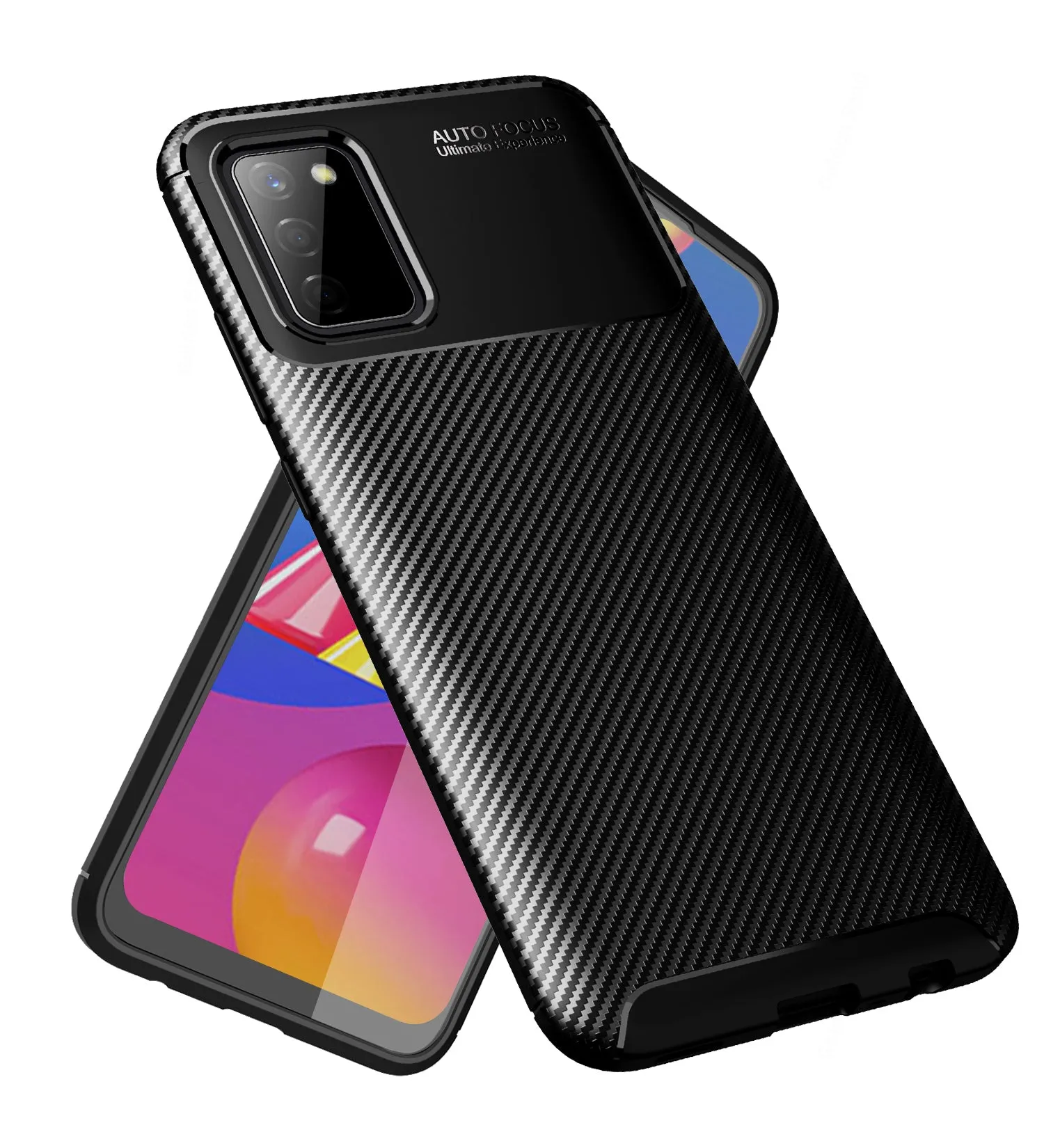 Aramid Fibre Series Shockproof Armor Back Cover for Samsung Galaxy M02s, Samsung Galaxy F02s, 6.5 inch, Black