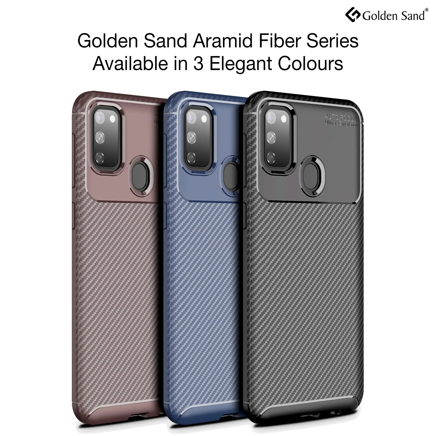Aramid Fibre Series Shockproof Armor Back Cover for Samsung Galaxy M21 2021 Edition, Samsung Galaxy M21, M30s 6.4 inch, Black