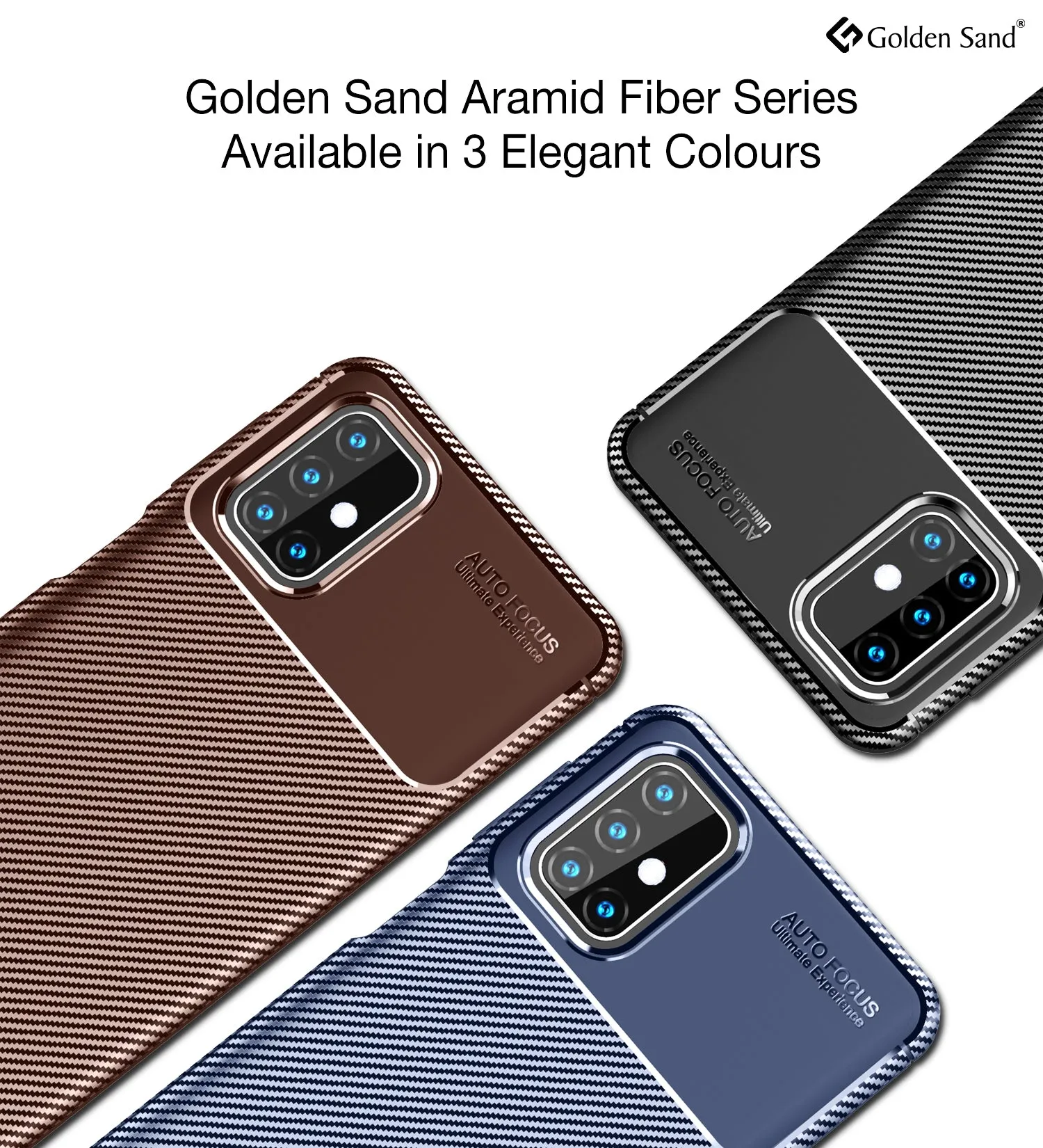 Aramid Fibre Series Shockproof Armor Back Cover for Samsung Galaxy M31s, Brown