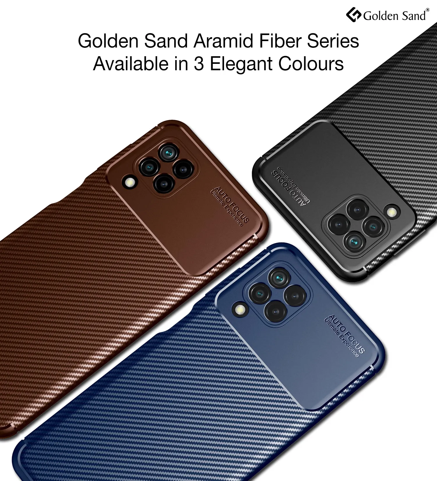 Aramid Fibre Series Shockproof Armor Back Cover for Samsung Galaxy M32 4G, Samsung Galaxy F22, 6.4 inch, Brown