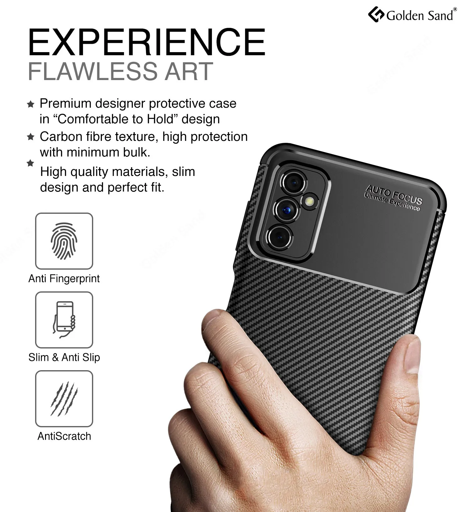 Aramid Fibre Series Shockproof Armor Back Cover for Samsung Galaxy M52 5G, 6.7 inch, Blazing Black