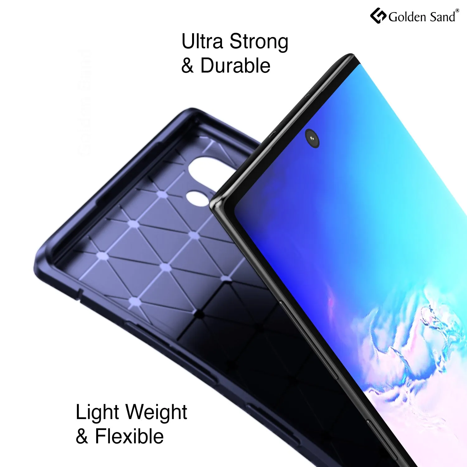 Aramid Fibre Series Shockproof Armor Back Cover for Samsung Galaxy Note 10 6.7 inch, Blue