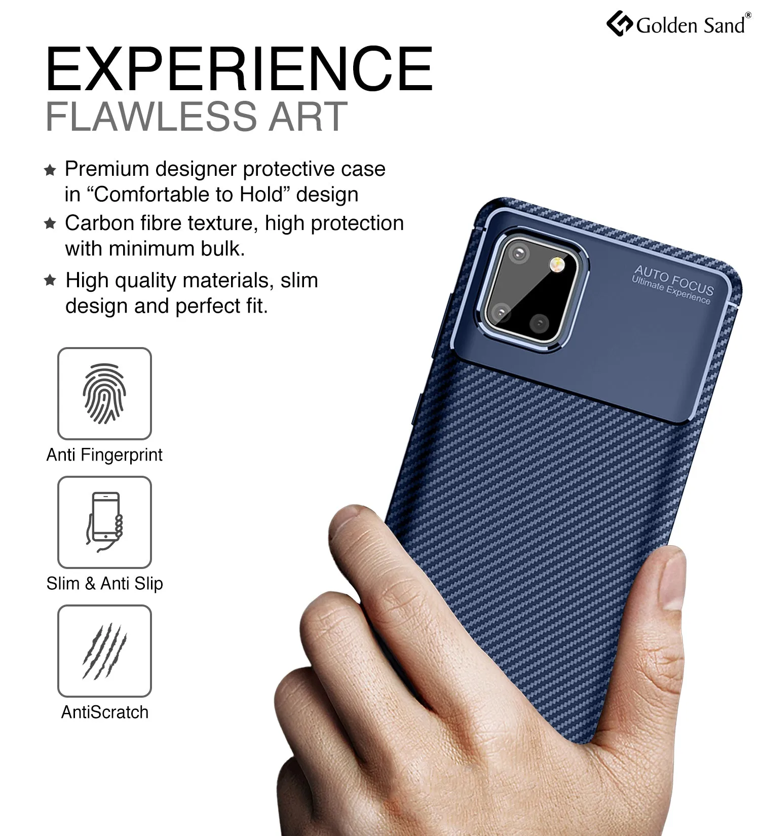 Aramid Fibre Series Shockproof Armor Back Cover for Samsung Galaxy Note 10 Lite 6.7 inch, Blue