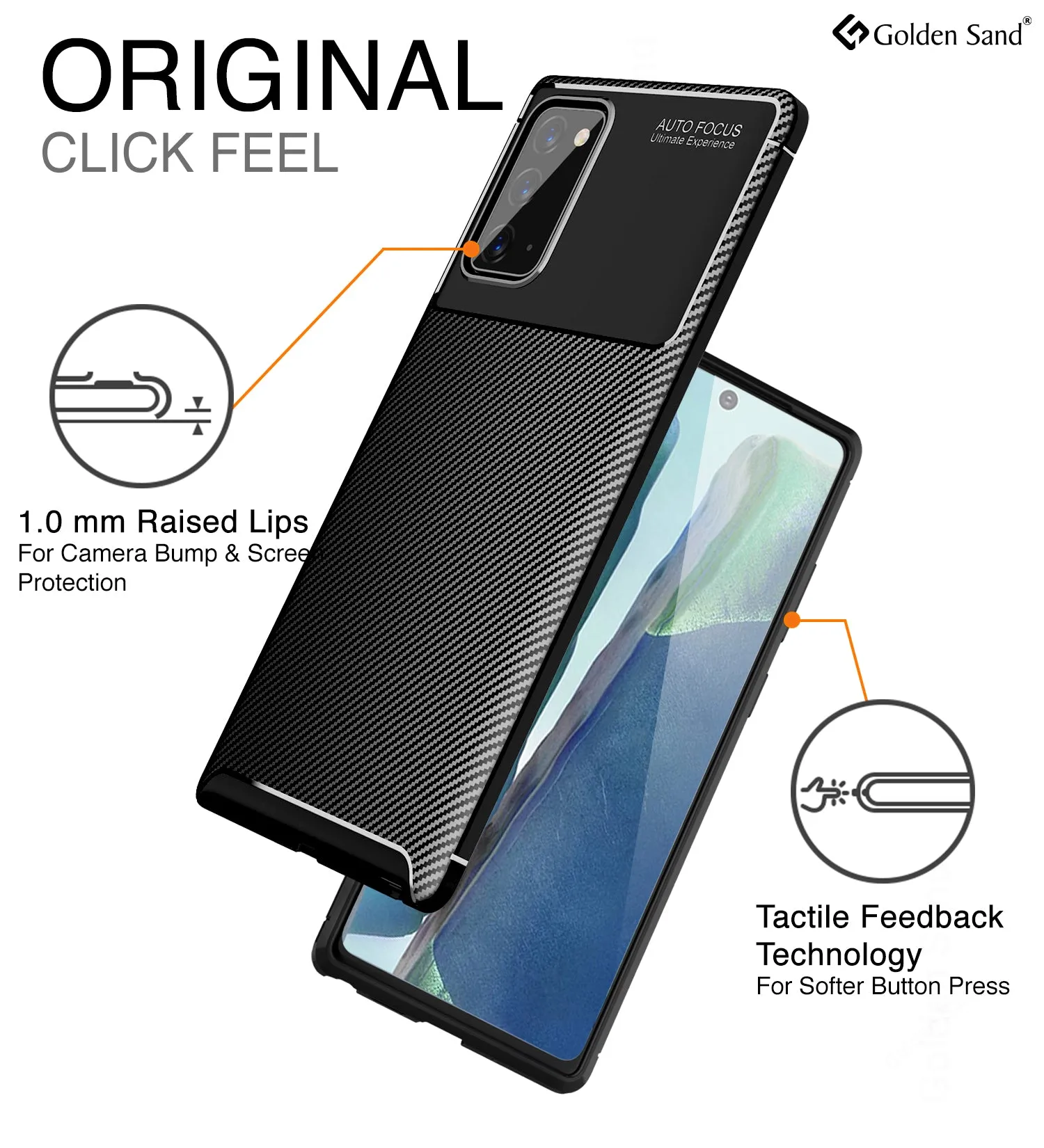 Aramid Fibre Series Shockproof Armor Back Cover for Samsung Galaxy Note 20, Black