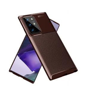 Aramid Fibre Series Shockproof Armor Back Cover for Samsung Galaxy Note 20 Ultra, Brown