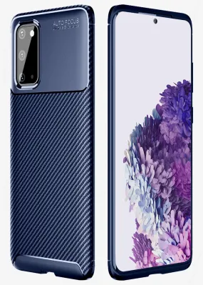 Aramid Fibre Series Shockproof Armor Back Cover for Samsung Galaxy S20 6.2 inch, Blue