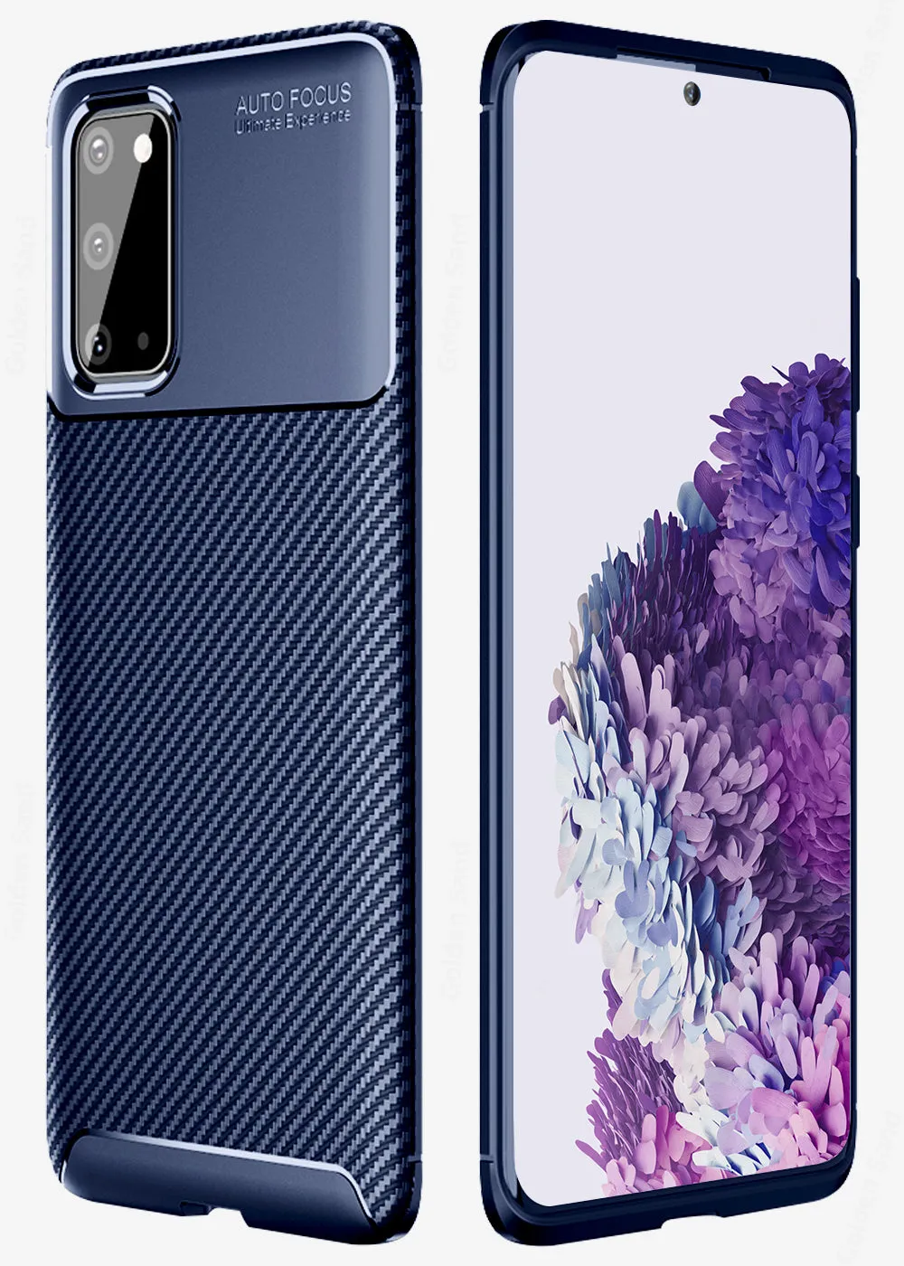 Aramid Fibre Series Shockproof Armor Back Cover for Samsung Galaxy S20 6.2 inch, Blue
