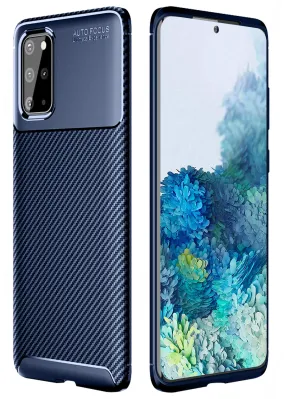 Aramid Fibre Series Shockproof Armor Back Cover for Samsung Galaxy S20 Plus 6.7 inch, Blue