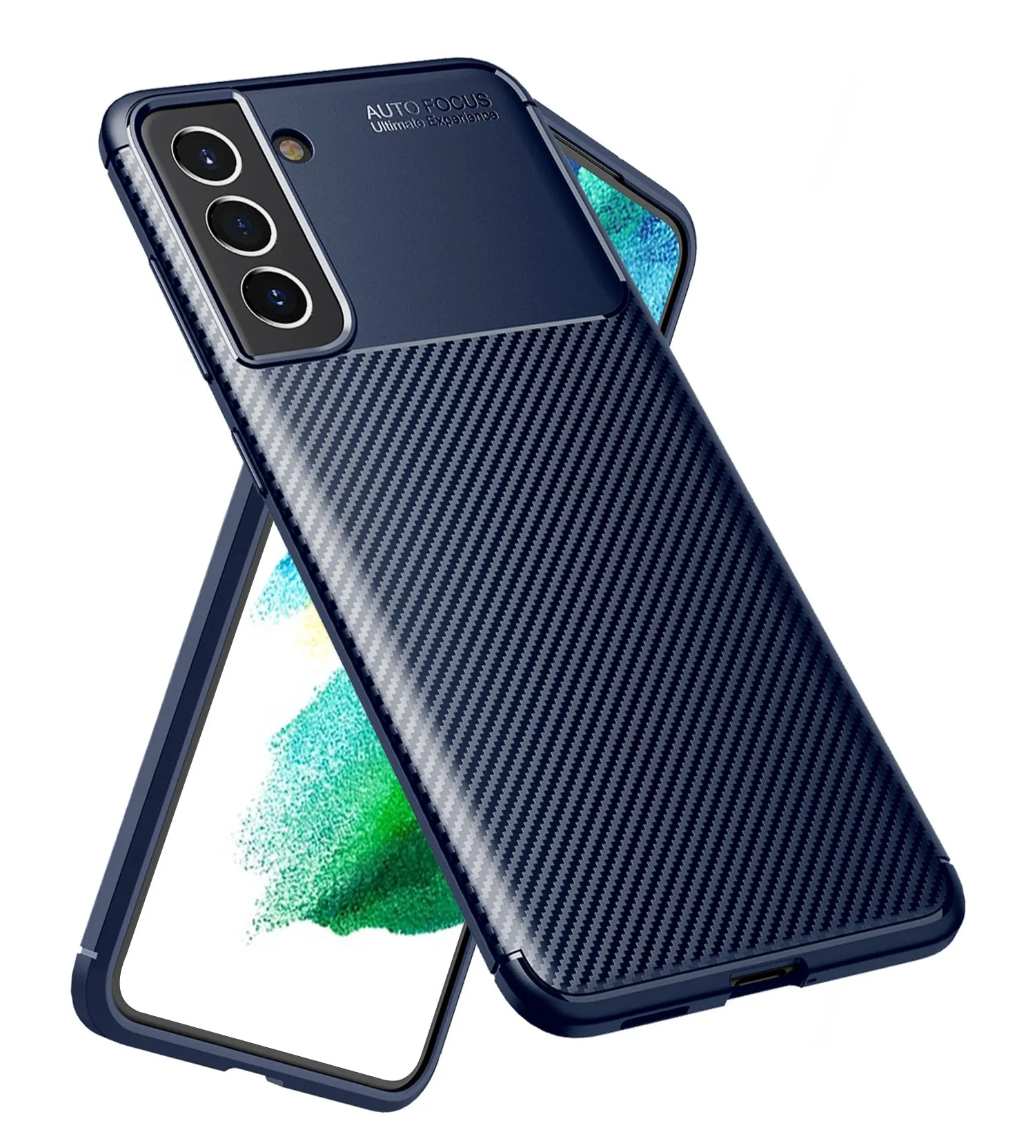 Aramid Fibre Series Shockproof Armor Back Cover for Samsung Galaxy S21 FE 5G, Samsung Galaxy S21 FE 5G 2023 (Snapdragon 888), 6.41 inch, Blue