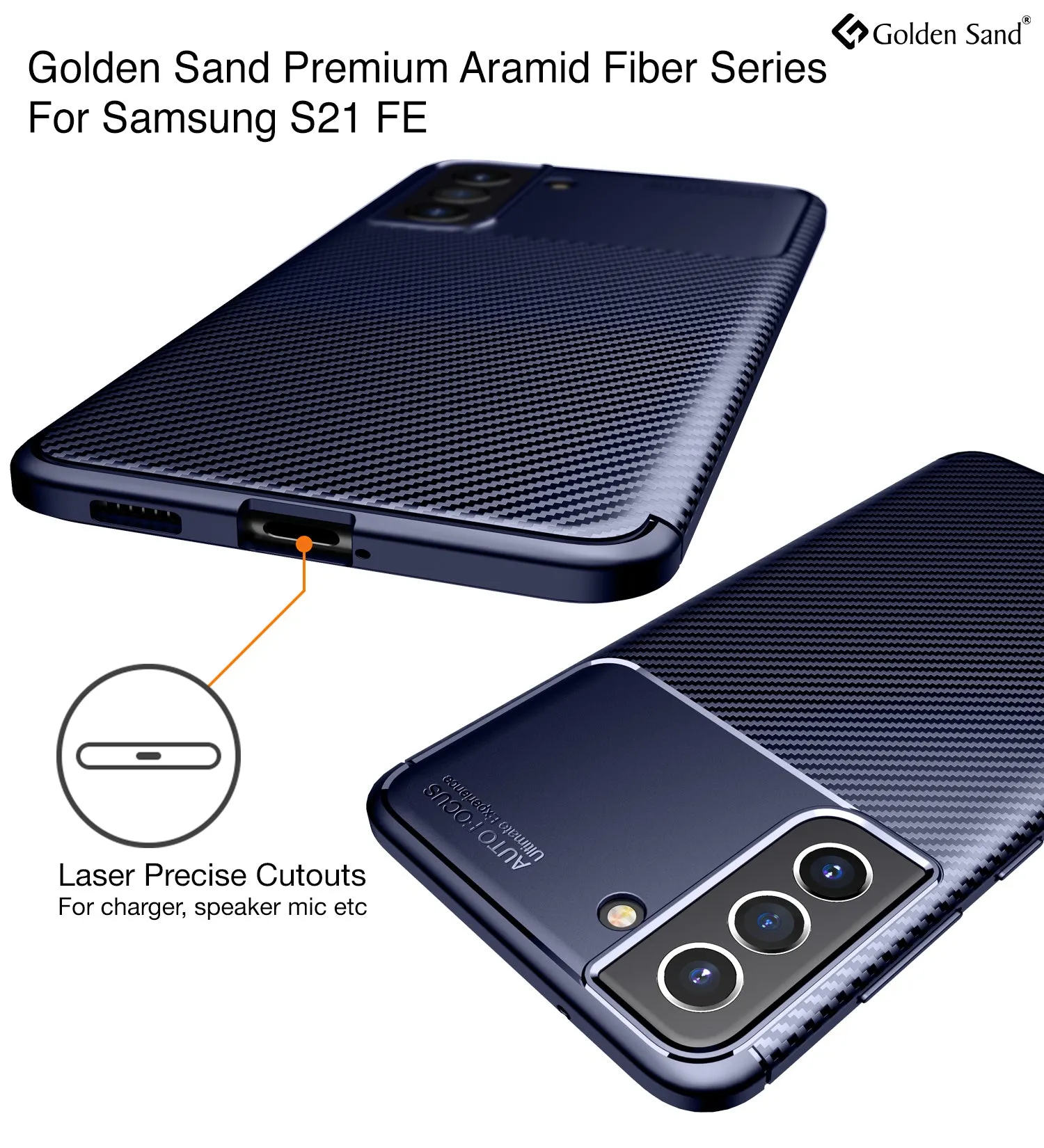Aramid Fibre Series Shockproof Armor Back Cover for Samsung Galaxy S21 FE 5G, Samsung Galaxy S21 FE 5G 2023 (Snapdragon 888), 6.41 inch, Blue
