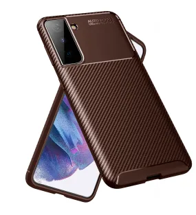 Aramid Fibre Series Shockproof Armor Back Cover for Samsung Galaxy S21 Plus, 6.7 inch, Pacific Brown