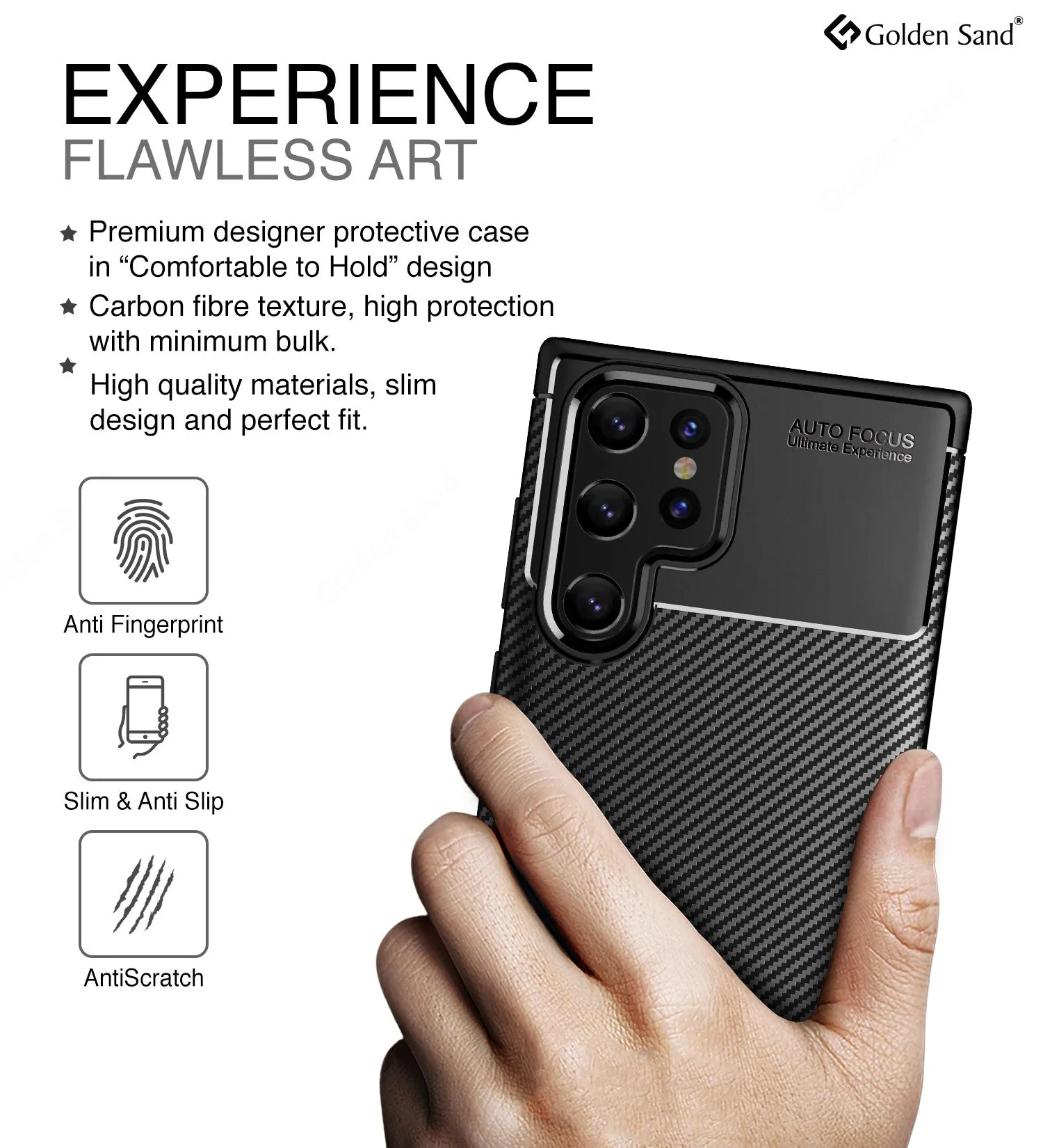 Aramid Fibre Series Shockproof Armor Back Cover for Samsung Galaxy S22 Ultra 5G, 6.8 inch, Black