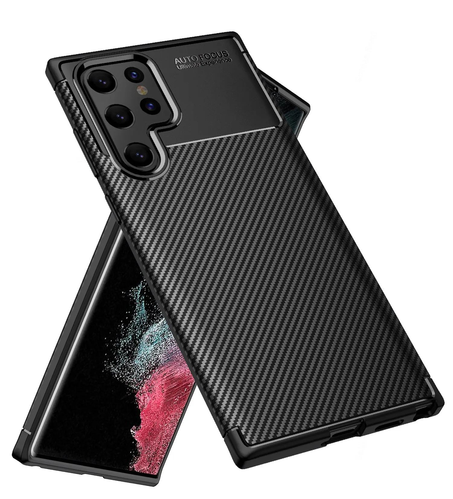 Aramid Fibre Series Shockproof Armor Back Cover for Samsung Galaxy S22 Ultra 5G, 6.8 inch, Black