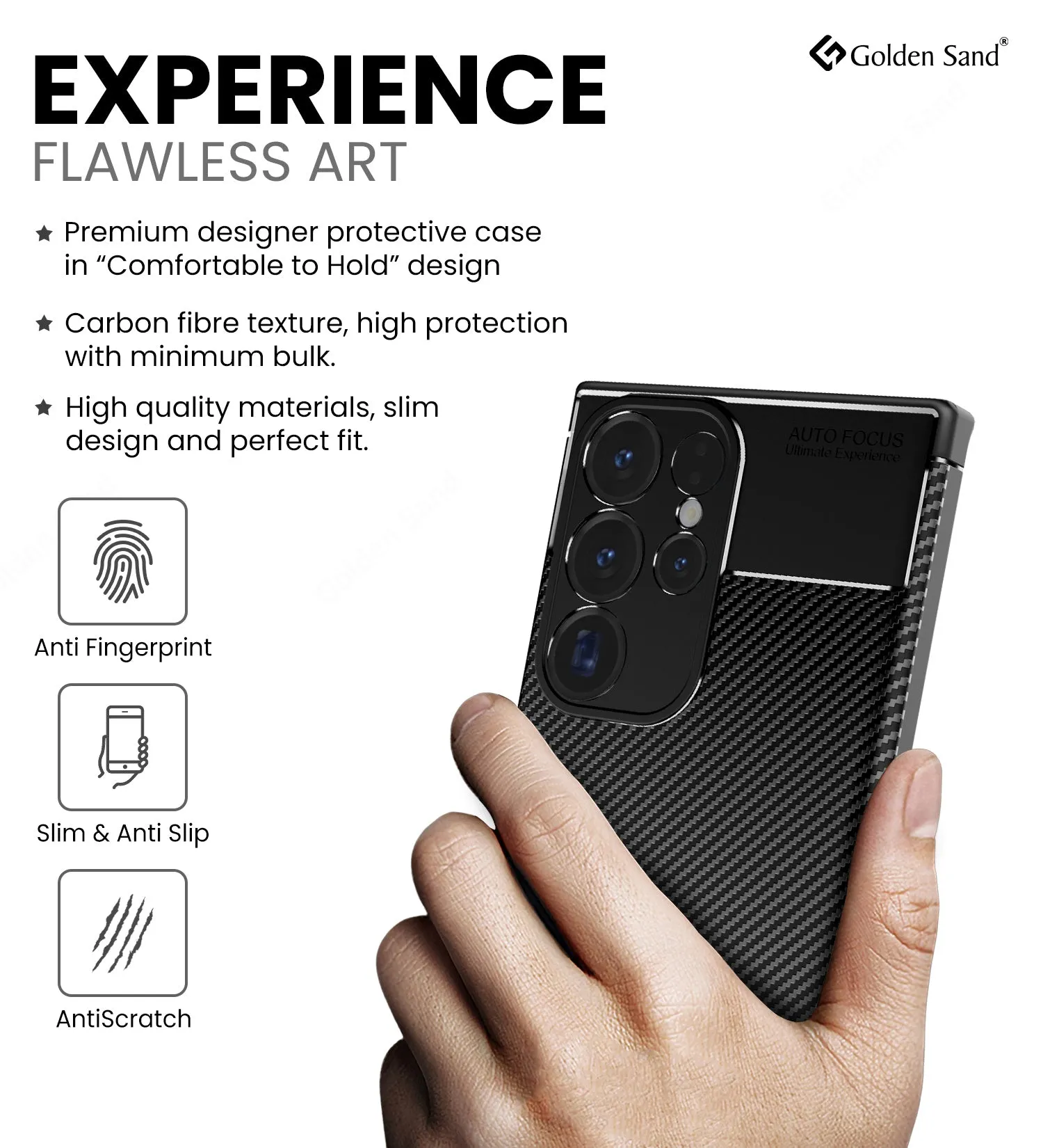 Aramid Fibre Series Shockproof Armor Back Cover for Samsung Galaxy S23 Ultra 5G, 6.8 inch, Black