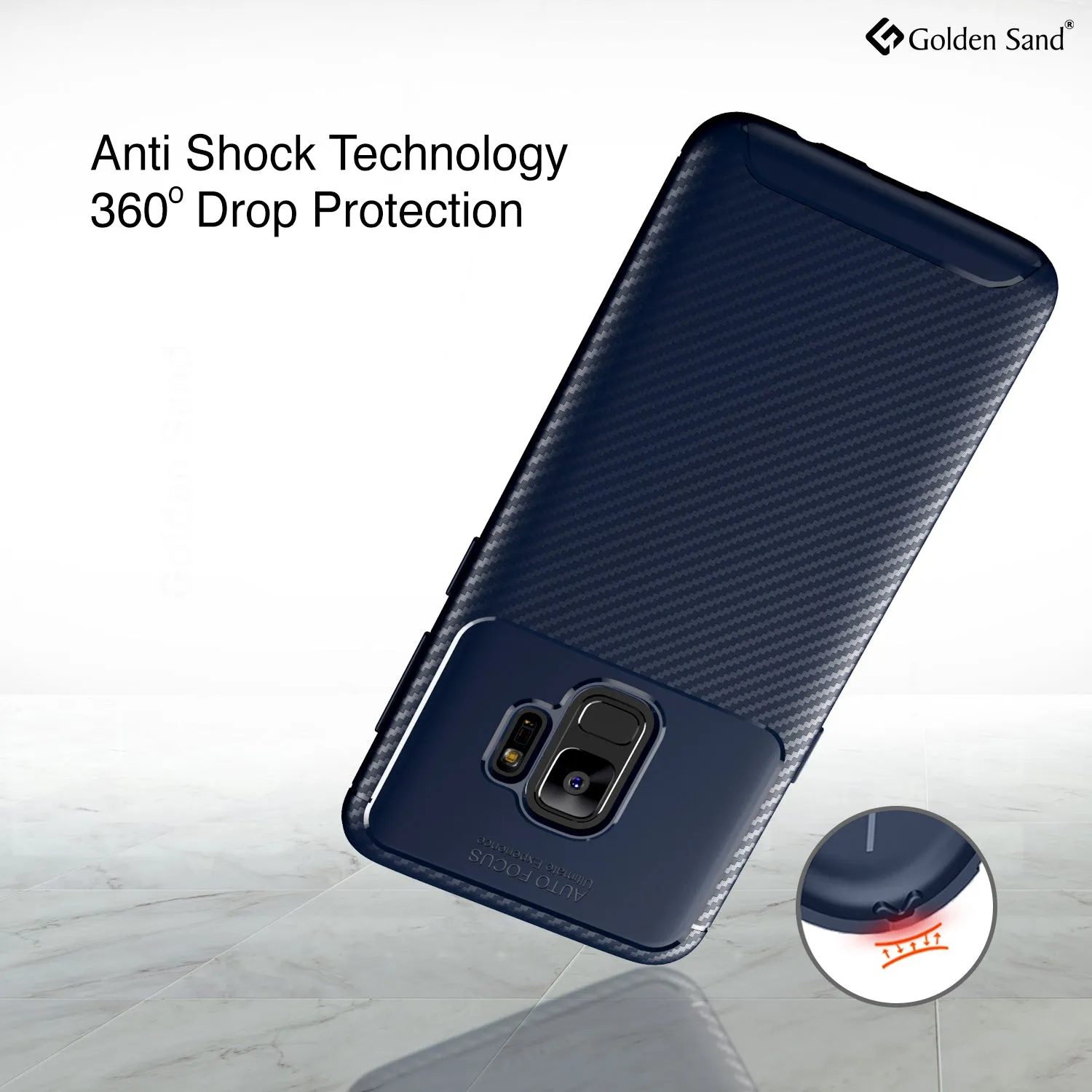 Aramid Fibre Series Shockproof Armor Back Cover for Samsung Galaxy S9 5.8 inch, Blue