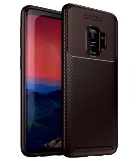 Aramid Fibre Series Shockproof Armor Back Cover for Samsung Galaxy S9 5.8 inch, Brown