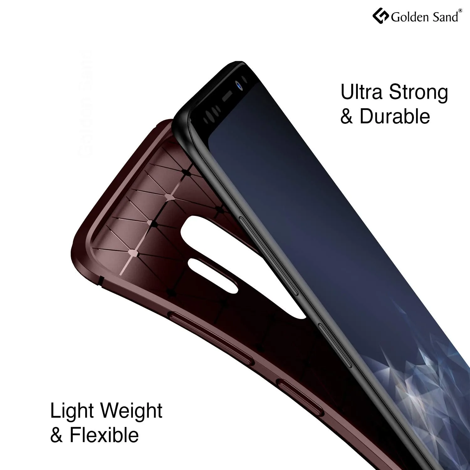 Aramid Fibre Series Shockproof Armor Back Cover for Samsung Galaxy S9 Plus, 6.2 inch, Brown