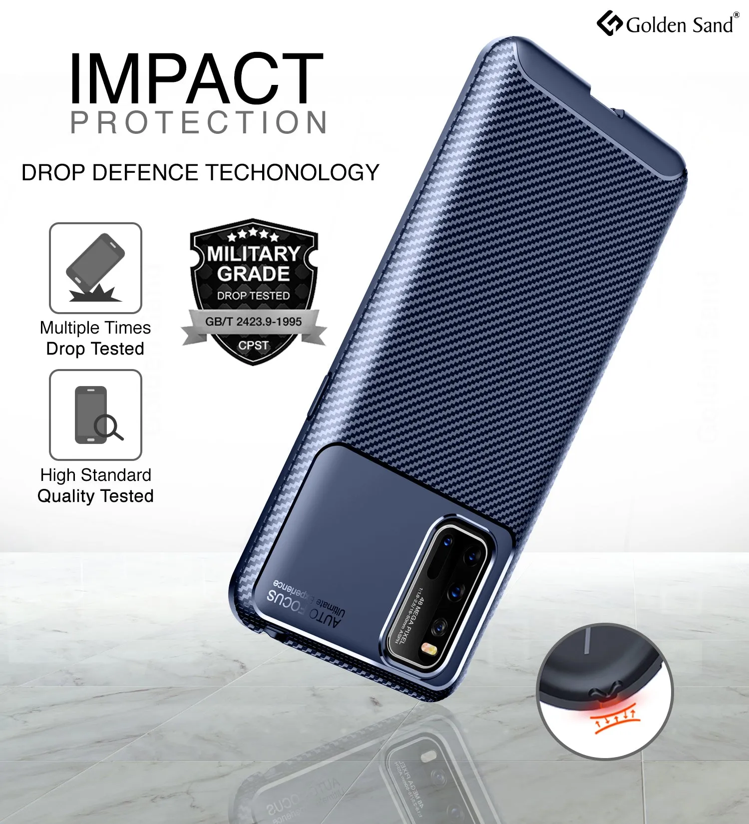 Aramid Fibre Series Shockproof Armor Back Cover for Vivo iQOO 3 6.44 inch, Blue