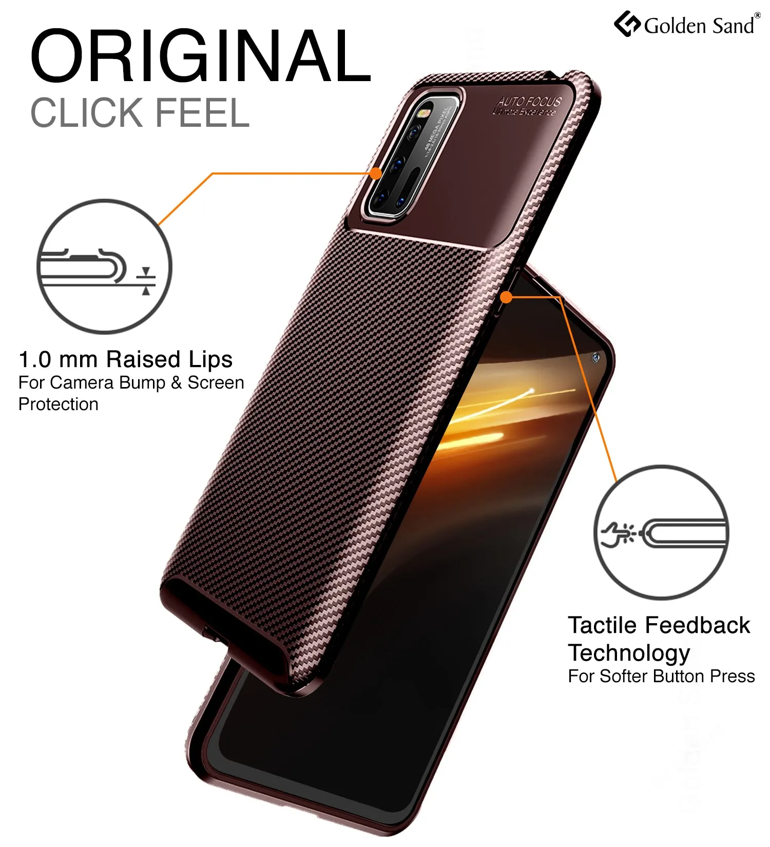 Aramid Fibre Series Shockproof Armor Back Cover for Vivo iQOO 3 6.44 inch, Brown