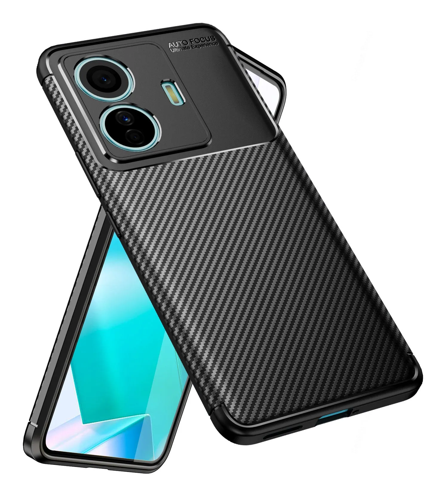 Aramid Fibre Series Shockproof Armor Back Cover for Vivo T1 Pro 5G, iQOO Z6 Pro 5G, 6.44 inch, Black