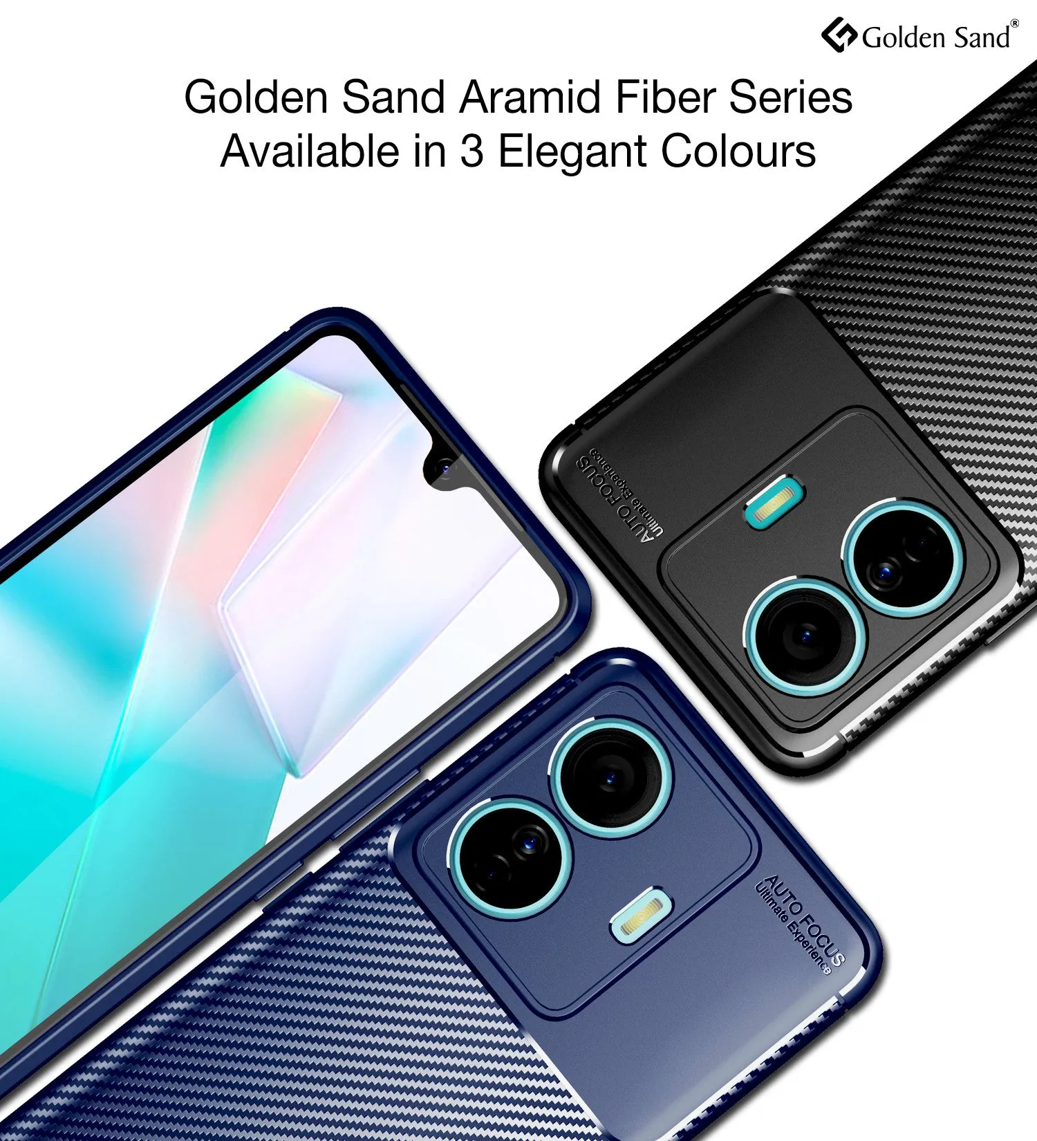 Aramid Fibre Series Shockproof Armor Back Cover for Vivo T1 Pro 5G, iQOO Z6 Pro 5G, 6.44 inch, Black