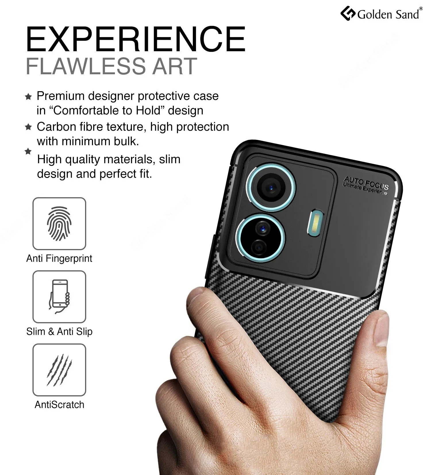 Aramid Fibre Series Shockproof Armor Back Cover for Vivo T1 Pro 5G, iQOO Z6 Pro 5G, 6.44 inch, Black