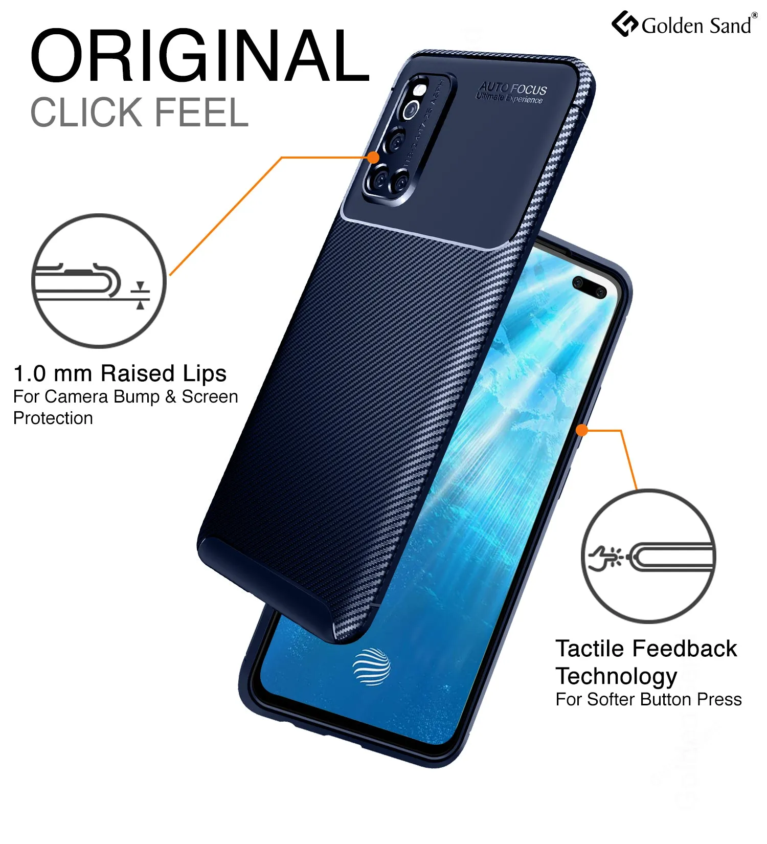 Aramid Fibre Series Shockproof Armor Back Cover for Vivo V19 6.44 inch, Blue
