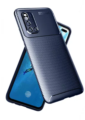 Aramid Fibre Series Shockproof Armor Back Cover for Vivo V19 6.44 inch, Blue