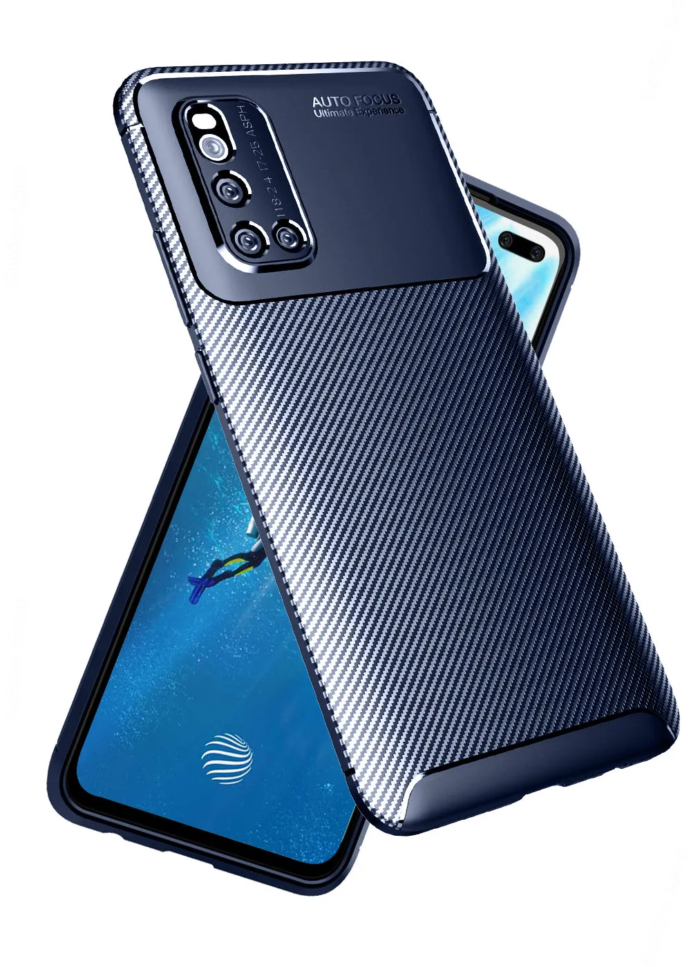 Aramid Fibre Series Shockproof Armor Back Cover for Vivo V19 6.44 inch, Blue