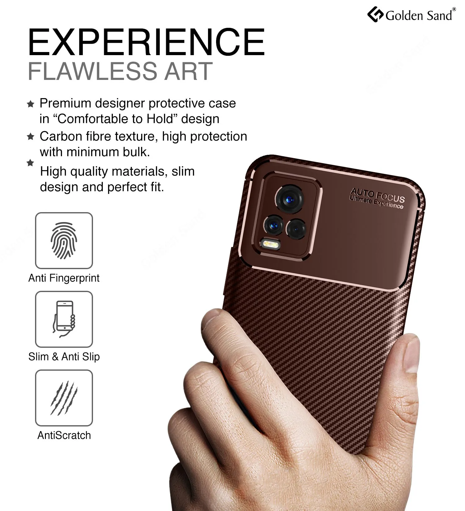 Aramid Fibre Series Shockproof Armor Back Cover for Vivo V20 2021 [NOT FOR VIVO V20 PRO], Melody Brown