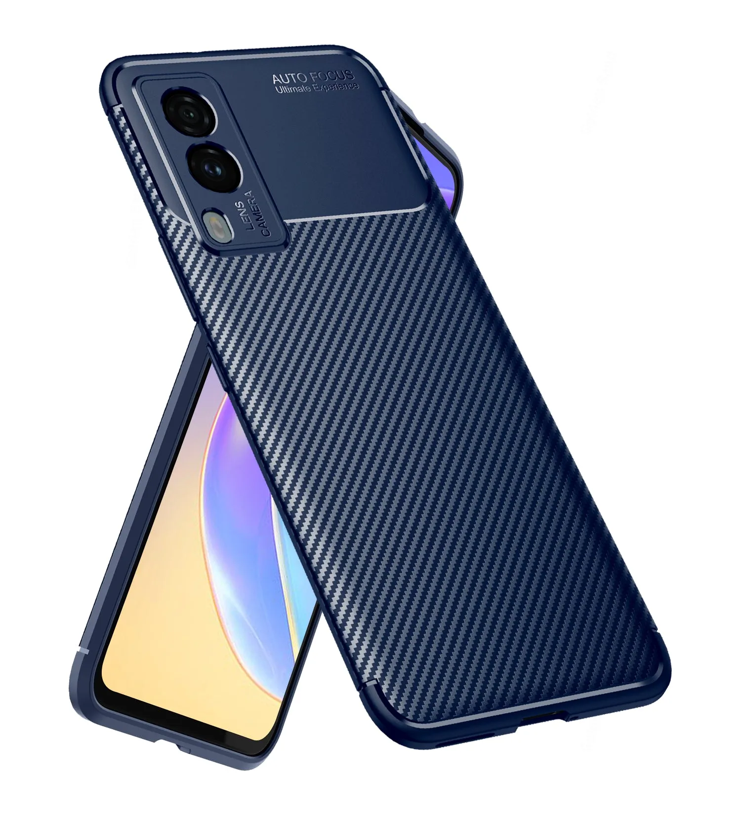 Aramid Fibre Series Shockproof Armor Back Cover for Vivo V21e 5G, 6.44 inch, Blue