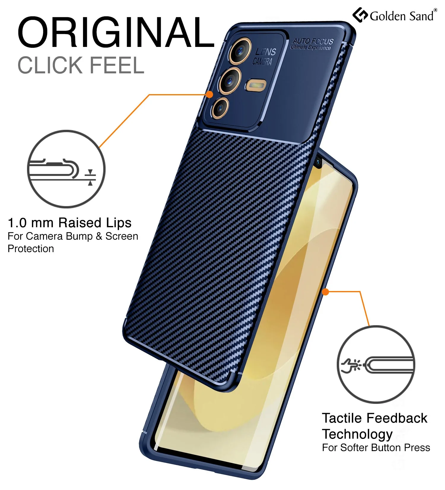 Aramid Fibre Series Shockproof Armor Back Cover for Vivo V23 Pro 5G, 6.56 inch, Blue