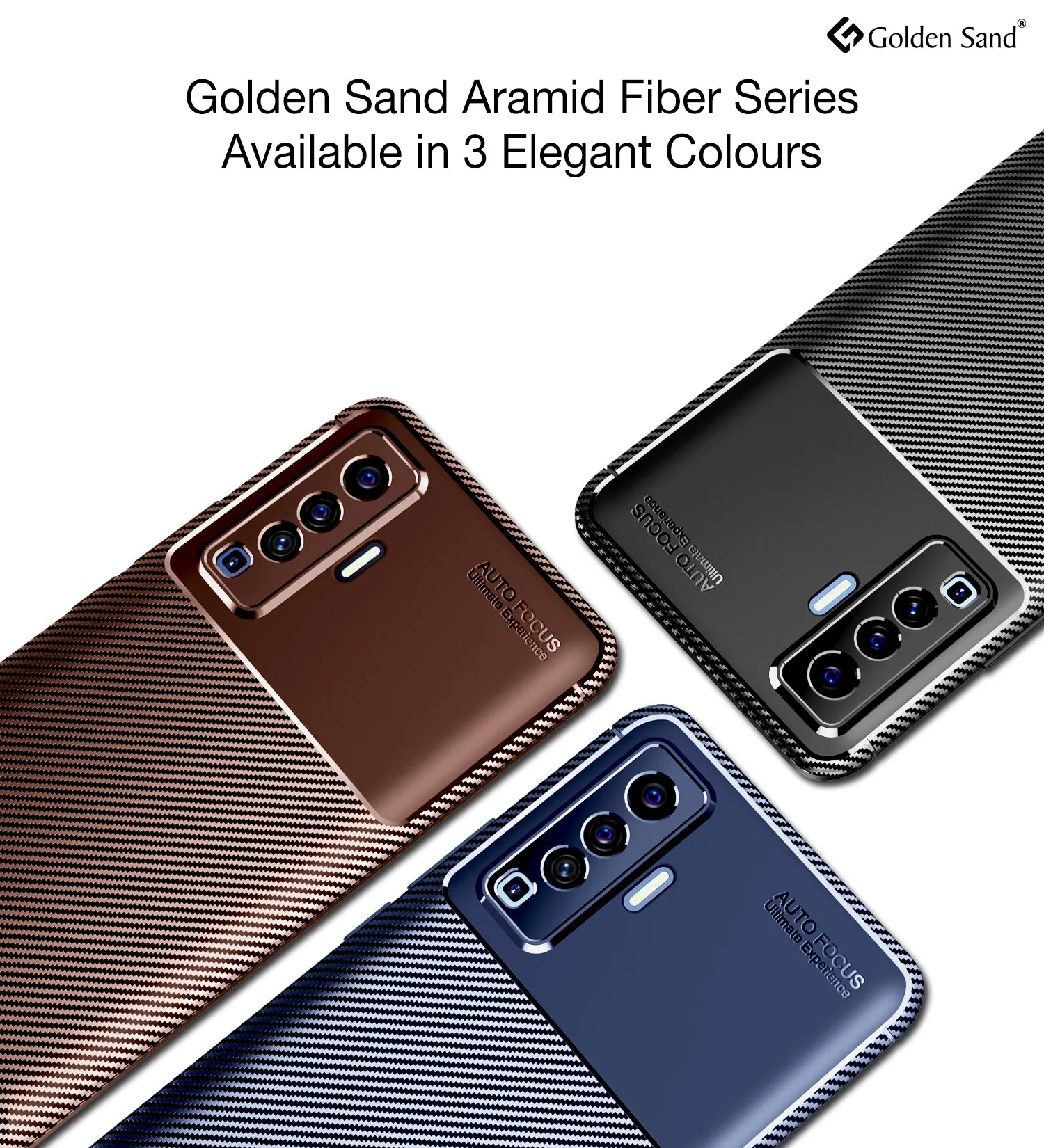 Aramid Fibre Series Shockproof Armor Back Cover for Vivo X50, 6.56 inch, Brown