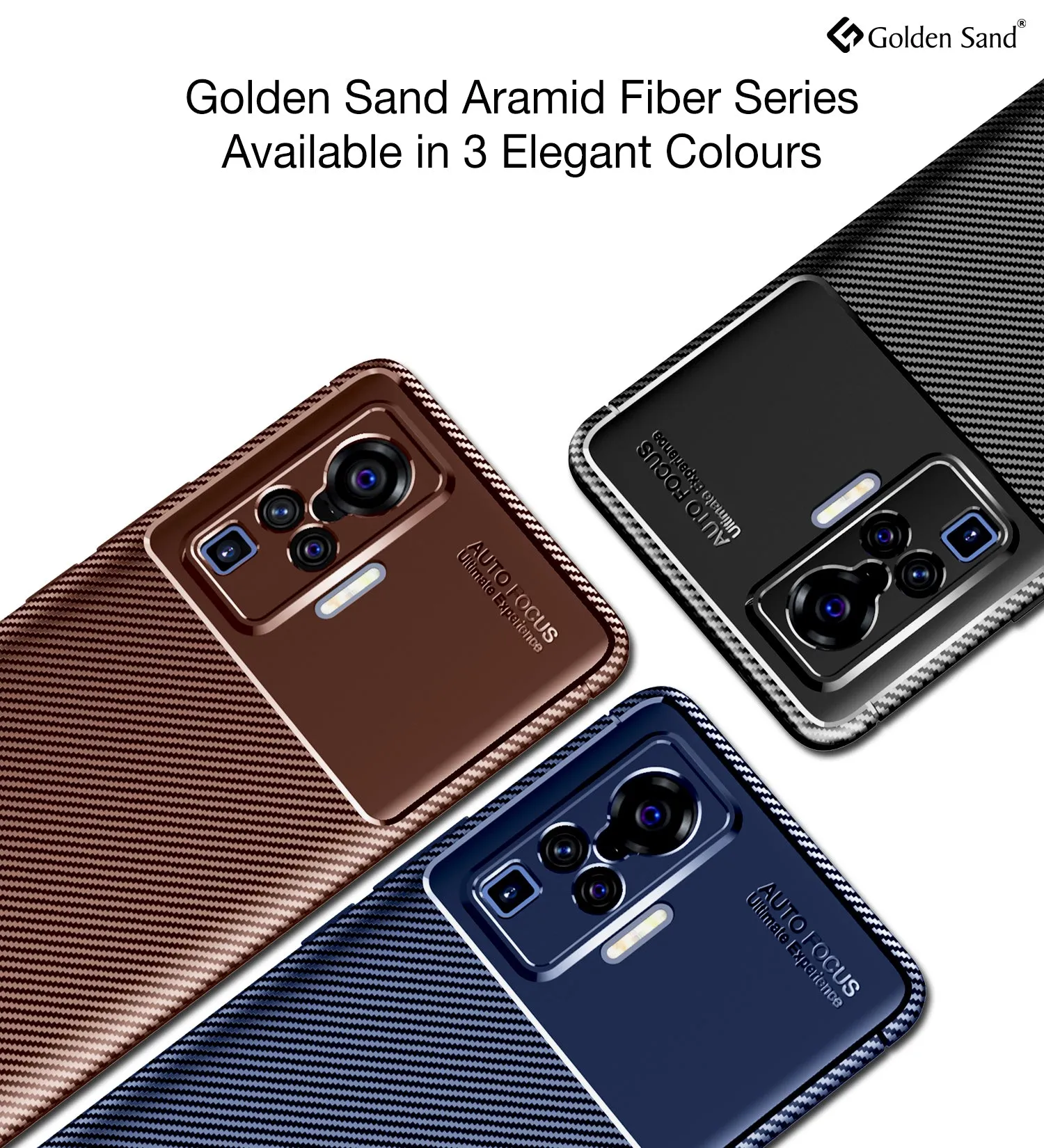 Aramid Fibre Series Shockproof Armor Back Cover for Vivo X50 Pro, 6.56 inch, Brown
