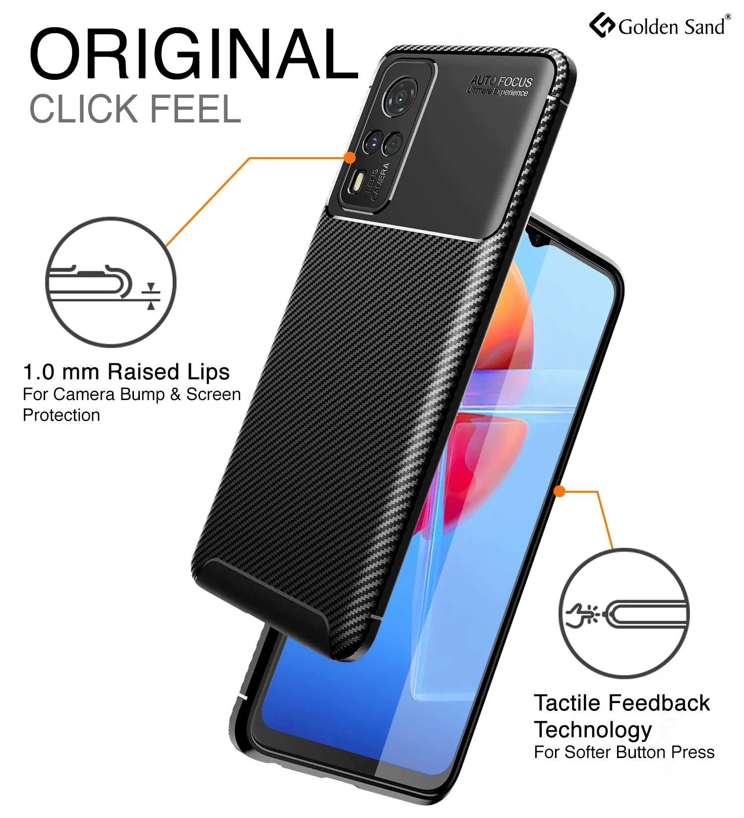 Aramid Fibre Series Shockproof Armor Back Cover for Vivo Y53s, Vivo Y51 2020, Vivo Y51a, Vivo Y31, 6.58 inch, Mirage Black
