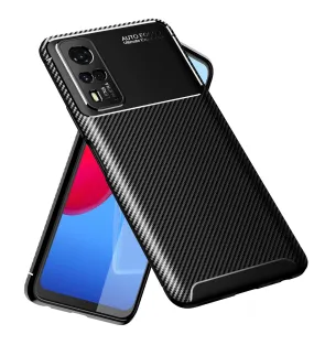 Aramid Fibre Series Shockproof Armor Back Cover for Vivo Y53s, Vivo Y51 2020, Vivo Y51a, Vivo Y31, 6.58 inch, Mirage Black