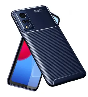 Aramid Fibre Series Shockproof Armor Back Cover for Vivo Y53s, Vivo Y51 2020, Vivo Y51a, Vivo Y31, 6.58 inch, Mystic Blue