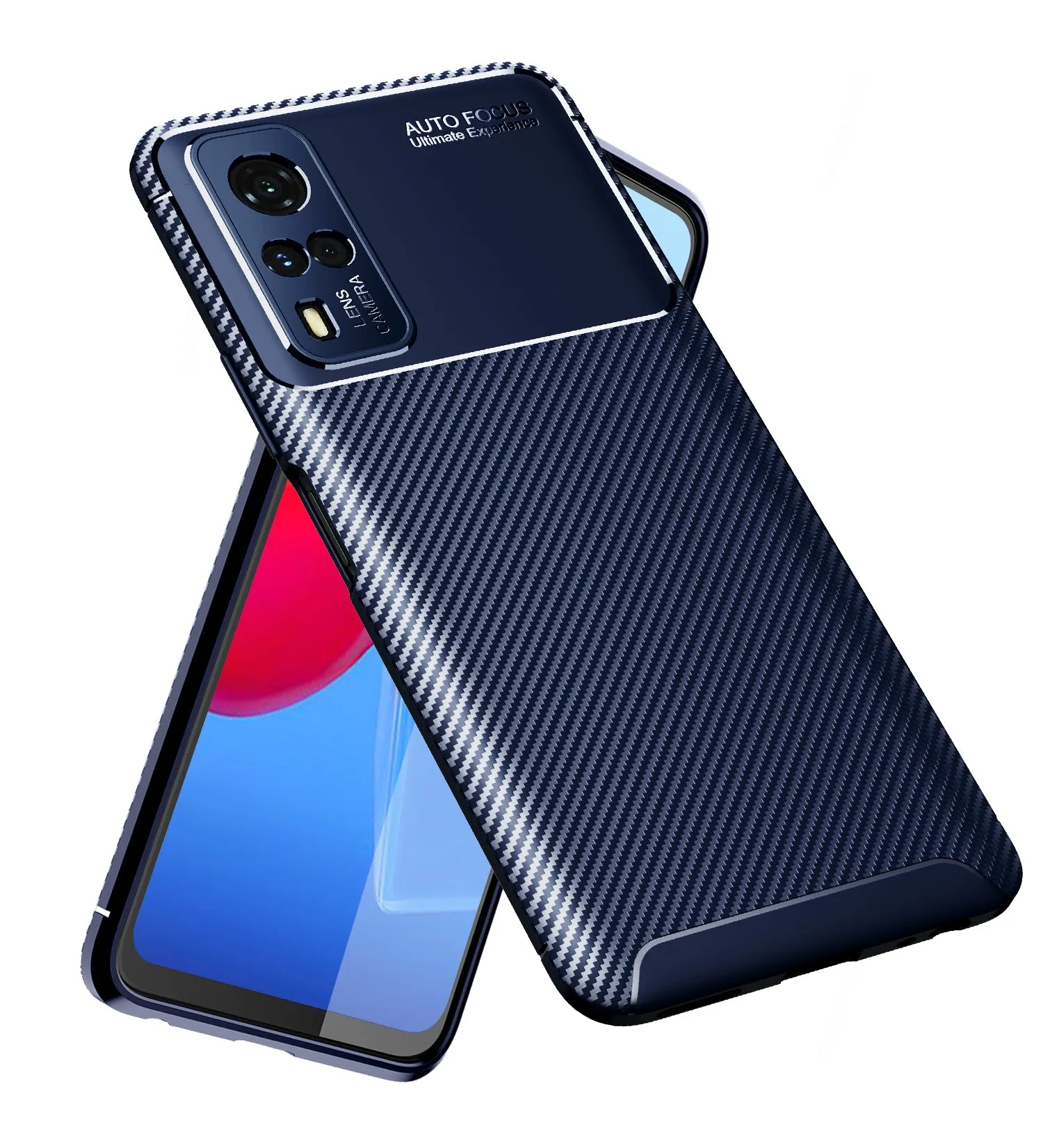Aramid Fibre Series Shockproof Armor Back Cover for Vivo Y53s, Vivo Y51 2020, Vivo Y51a, Vivo Y31, 6.58 inch, Mystic Blue