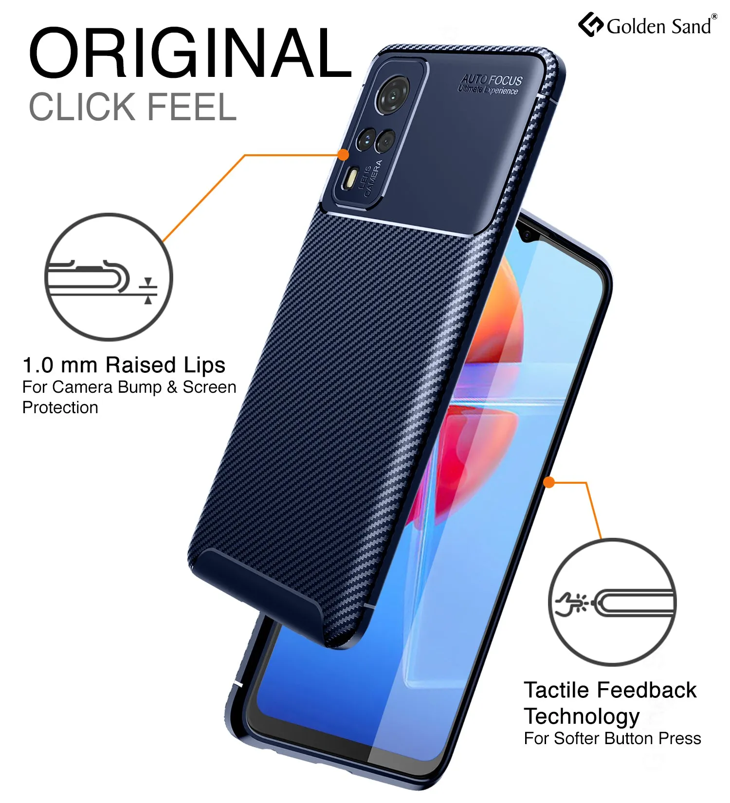 Aramid Fibre Series Shockproof Armor Back Cover for Vivo Y53s, Vivo Y51 2020, Vivo Y51a, Vivo Y31, 6.58 inch, Mystic Blue