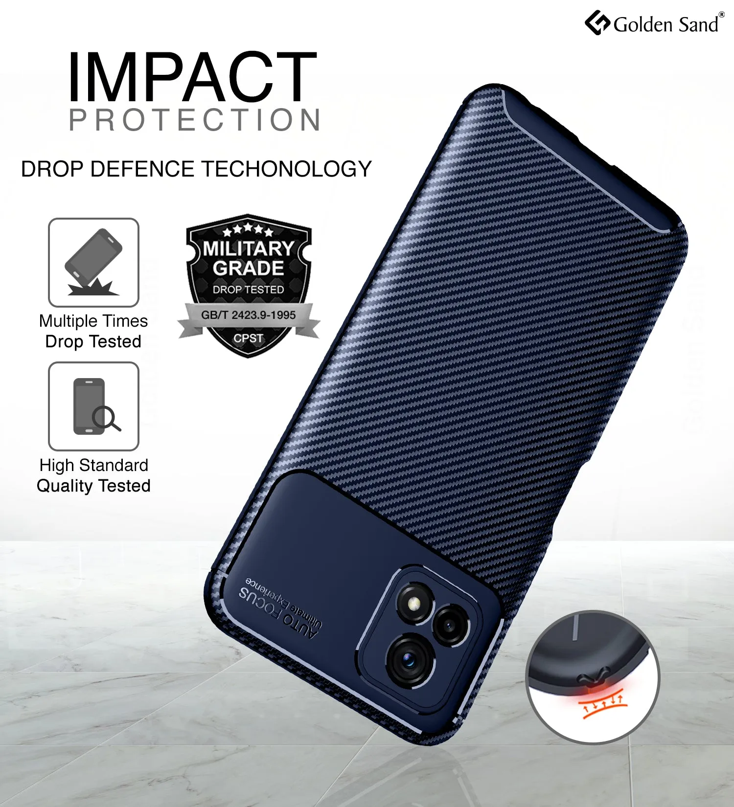 Aramid Fibre Series Shockproof Armor Back Cover for Vivo Y72 5G, 6.58 inch, Blue