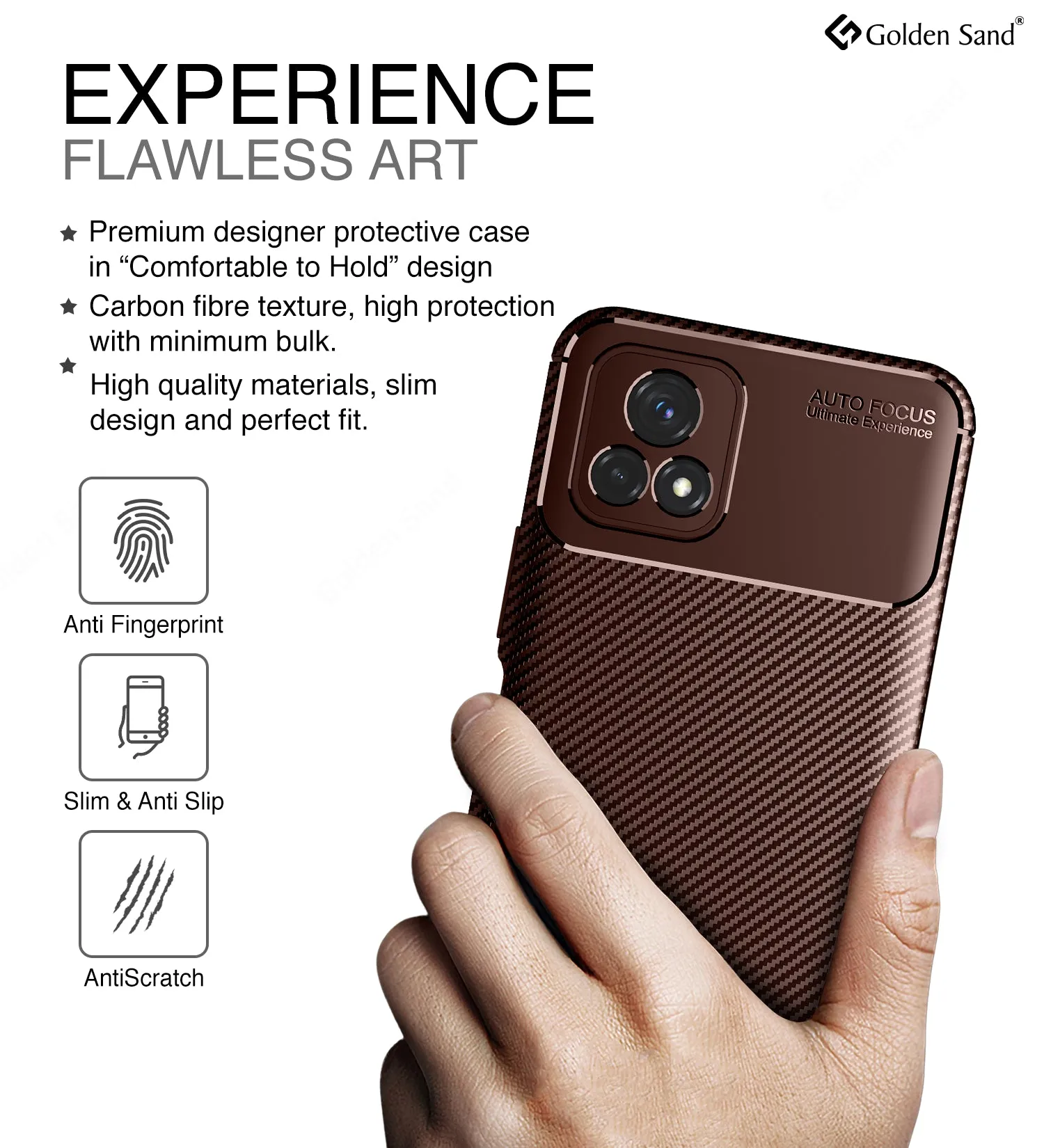 Aramid Fibre Series Shockproof Armor Back Cover for Vivo Y72 5G, 6.58 inch, Brown