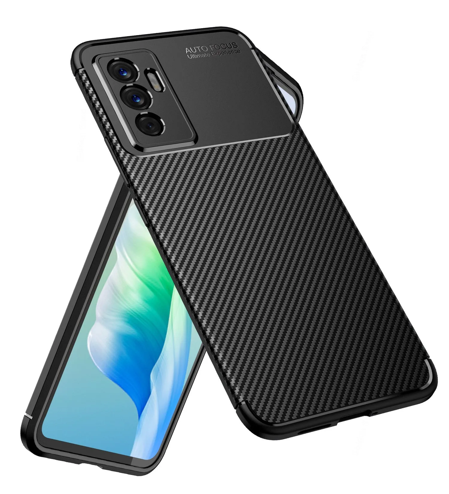 Aramid Fibre Series Shockproof Armor Back Cover for Vivo Y75 4G, vivo V23e 5G, 6.44 inch, Black