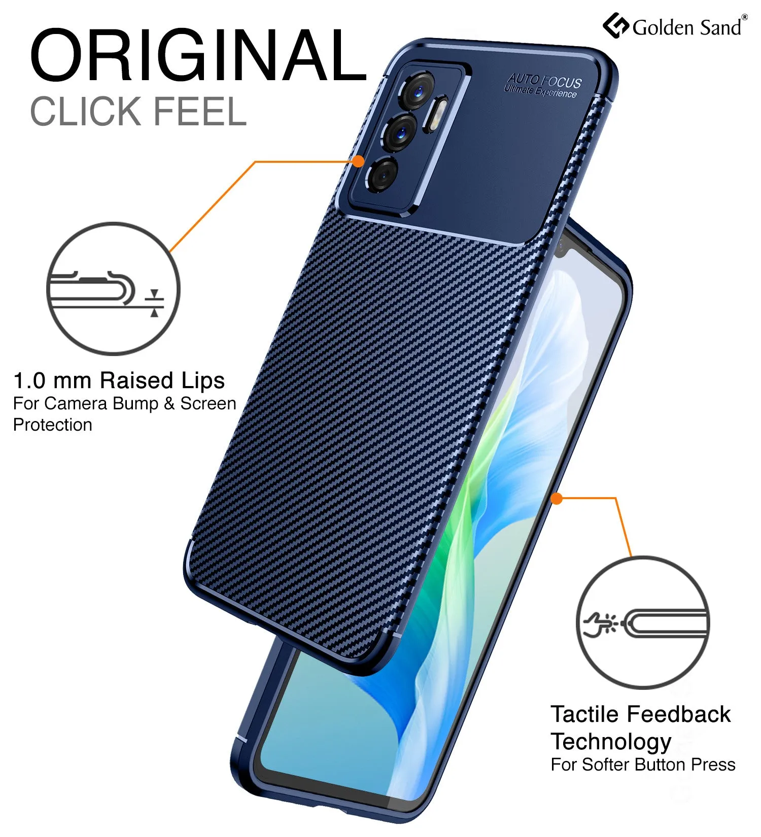 Aramid Fibre Series Shockproof Armor Back Cover for Vivo Y75 4G, vivo V23e 5G, 6.44 inch, Blue