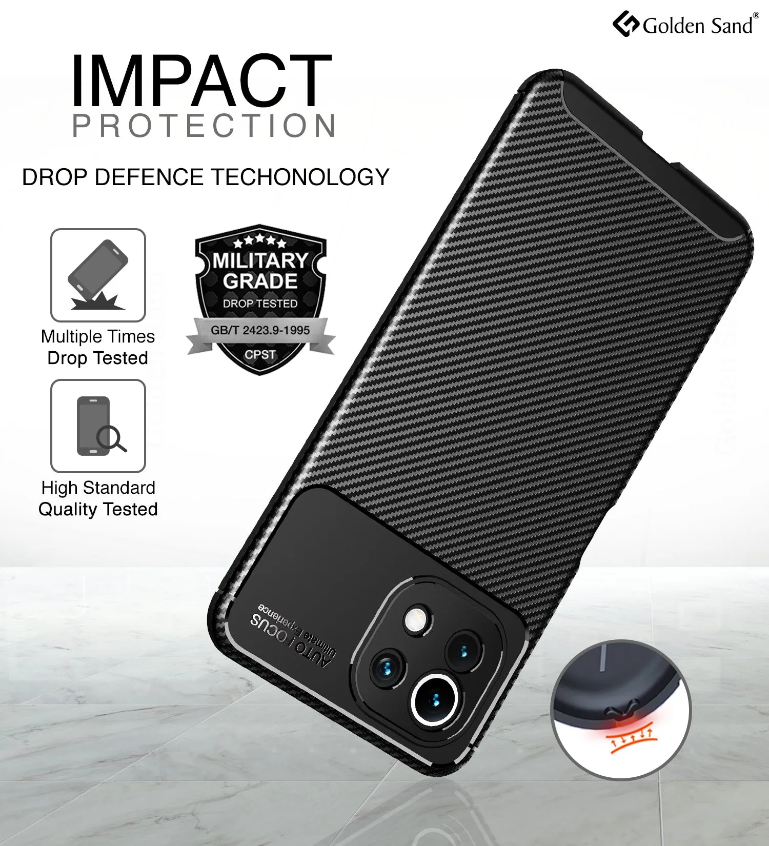 Aramid Fibre Series Shockproof Armor Back Cover for Xiaomi 11 Lite NE 5G, Xiaomi Mi 11 Lite, Xiaomi Mi 11 Lite 5G, 6.55 inch, Black