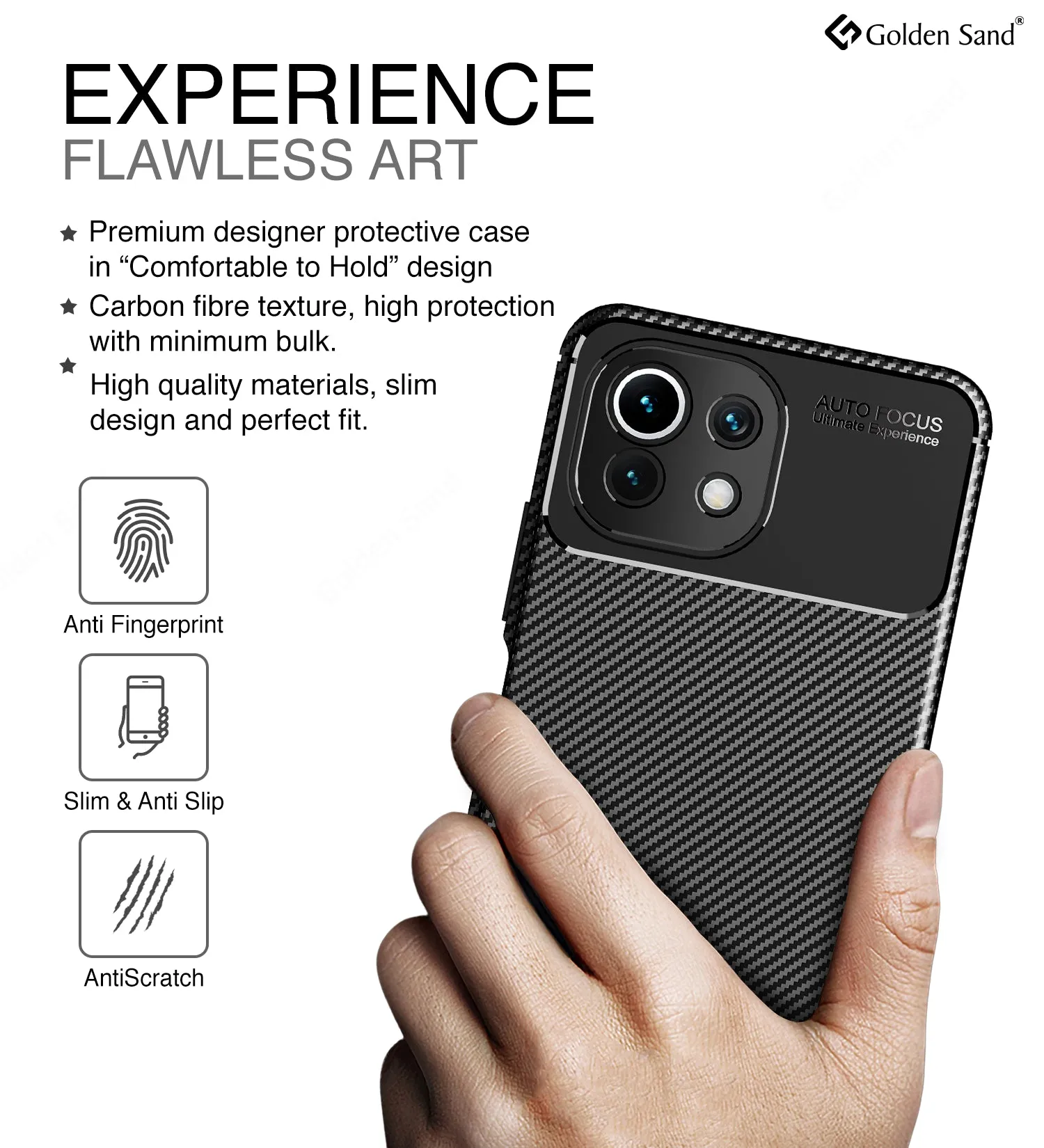 Aramid Fibre Series Shockproof Armor Back Cover for Xiaomi 11 Lite NE 5G, Xiaomi Mi 11 Lite, Xiaomi Mi 11 Lite 5G, 6.55 inch, Black
