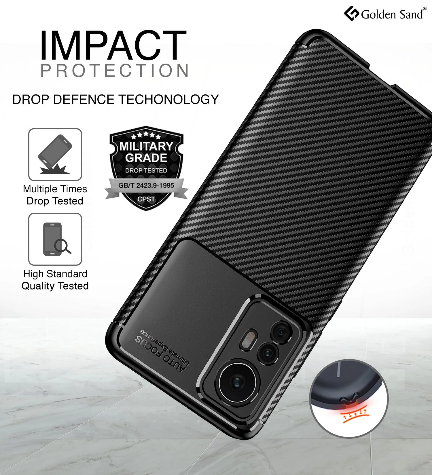 Aramid Fibre Series Shockproof Armor Back Cover for Xiaomi 12 Pro 5G, 6.73 inch, Black