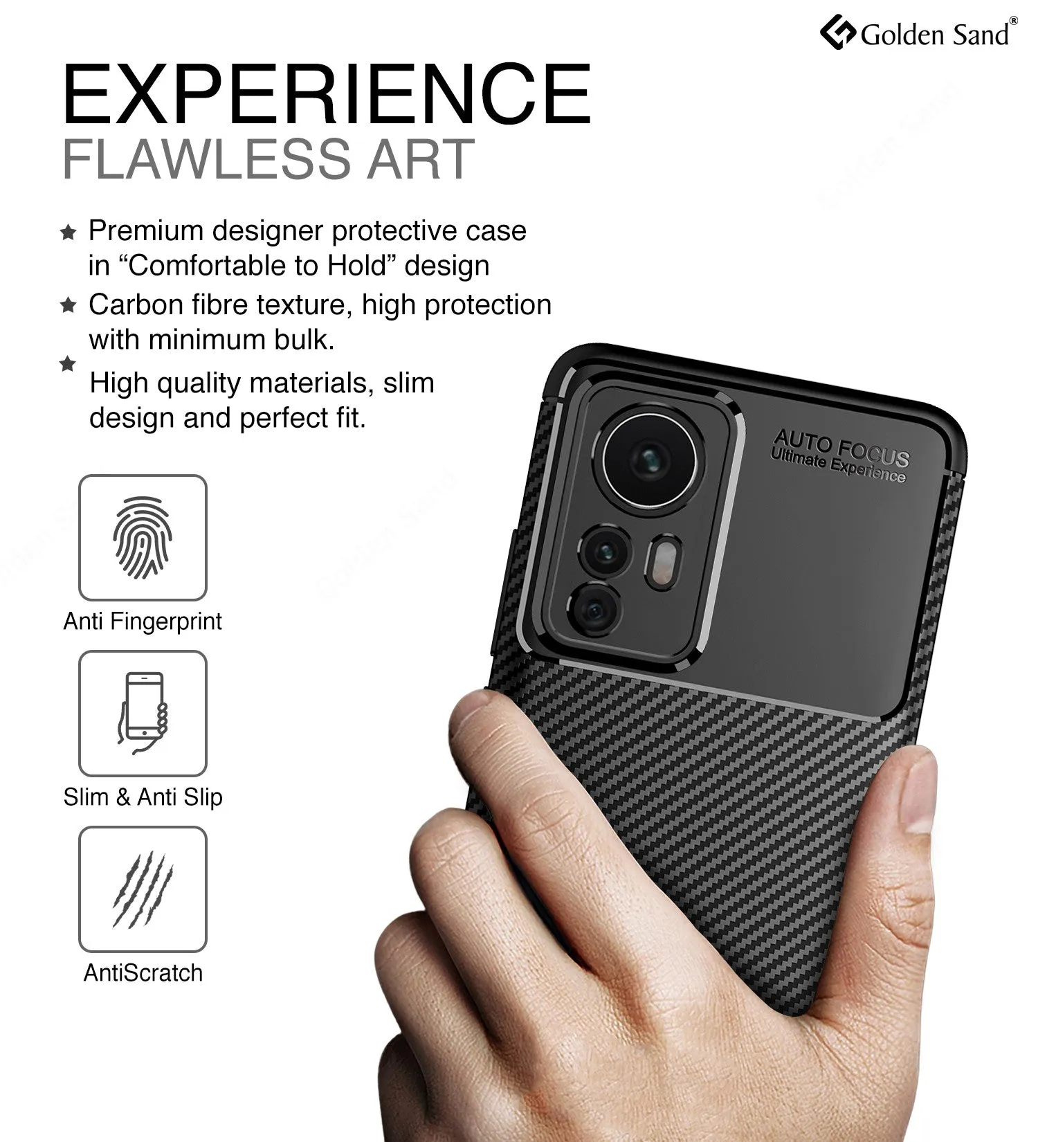 Aramid Fibre Series Shockproof Armor Back Cover for Xiaomi 12 Pro 5G, 6.73 inch, Black