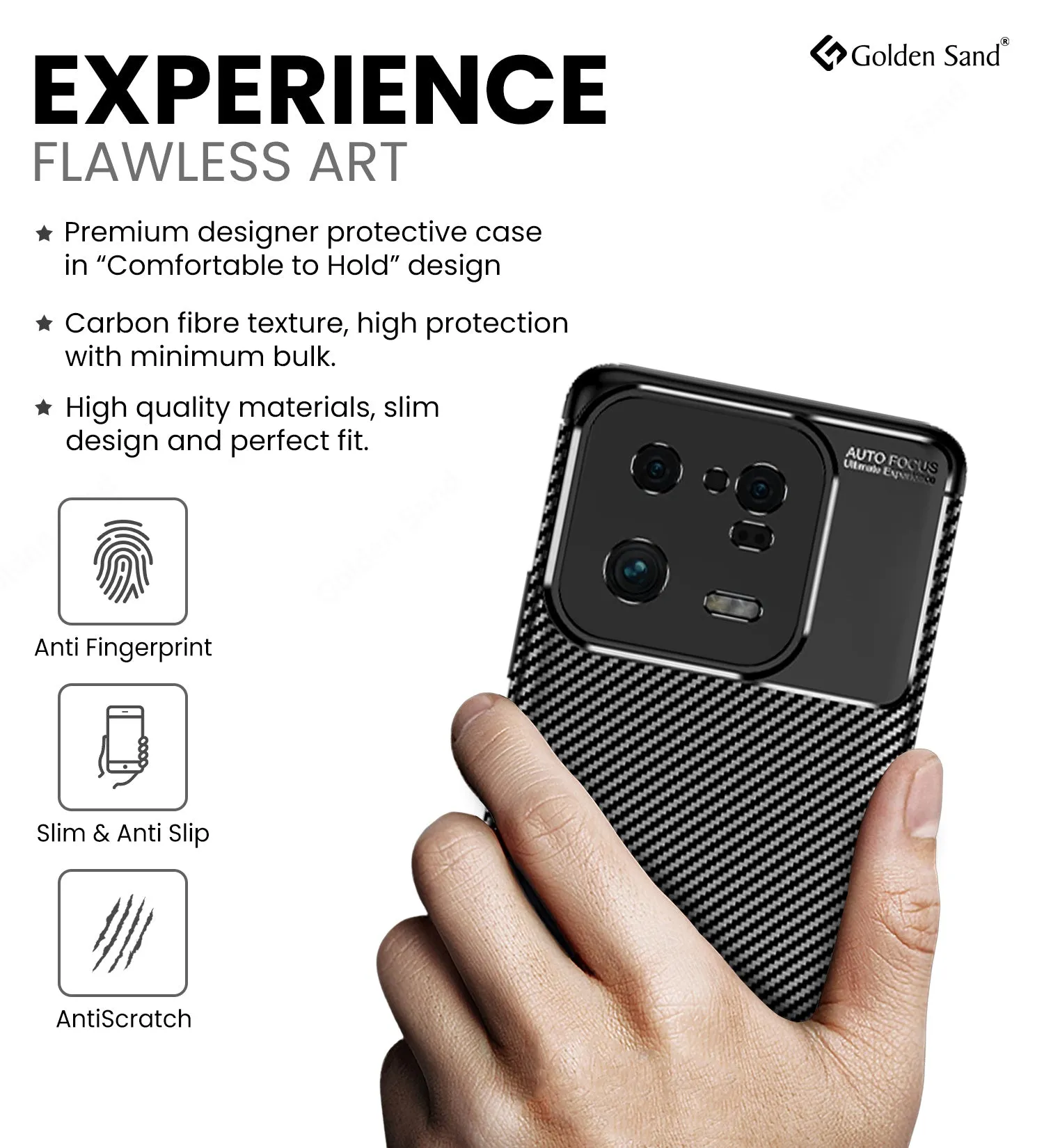 Aramid Fibre Series Shockproof Armor Back Cover for Xiaomi 13 Pro 5G, 6.73 inch, Black